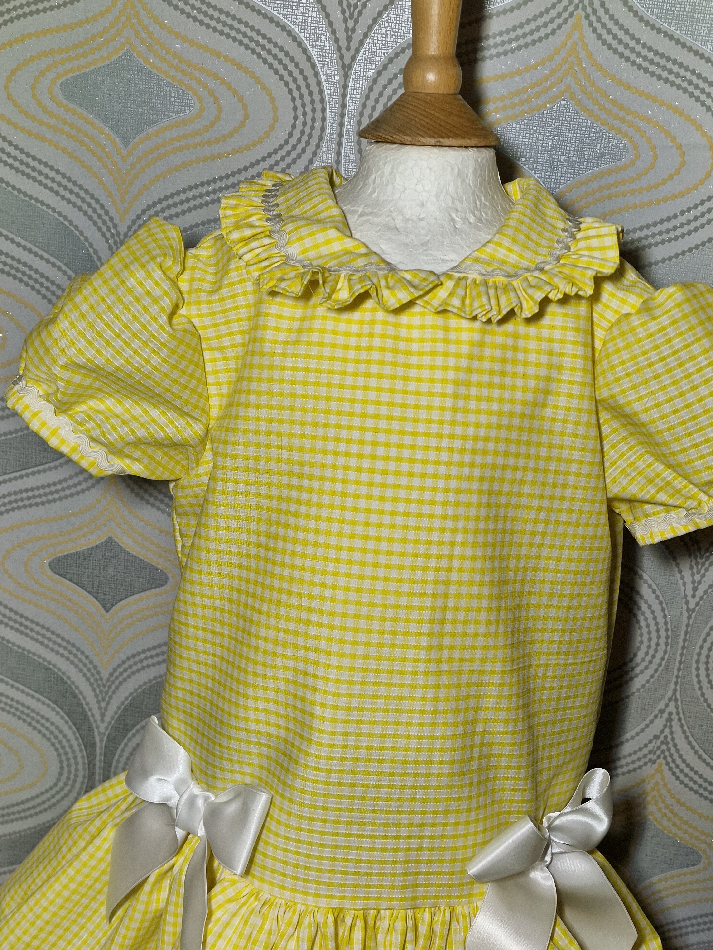 DREAM 0-8 years GIRLS  gingham school uniform drop waist lined dress 6 colours