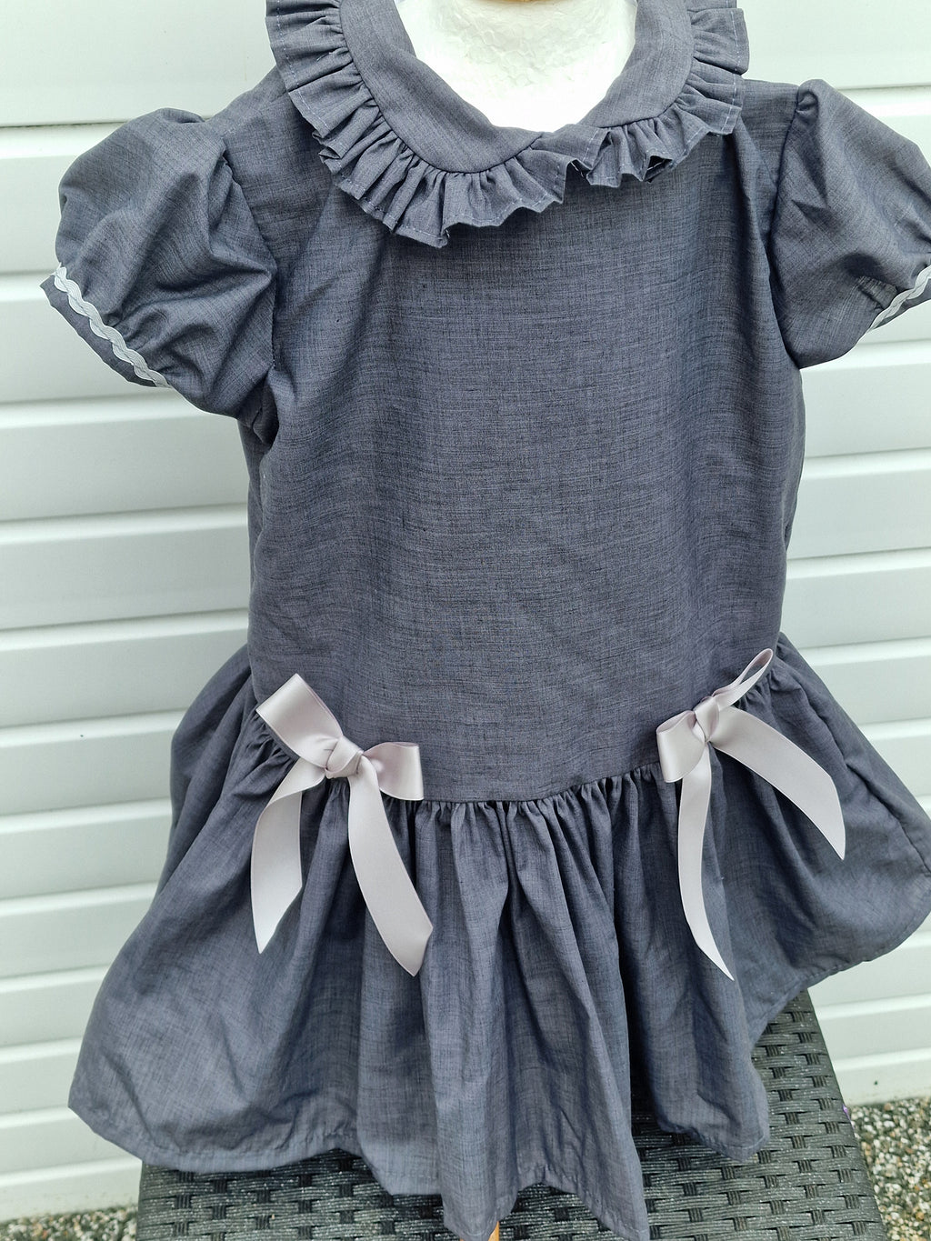 DREAM 0-8 years GIRLS traditional school uniform grey drop waist dress