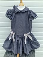 DREAM 0-8 years GIRLS traditional school uniform grey drop waist dress