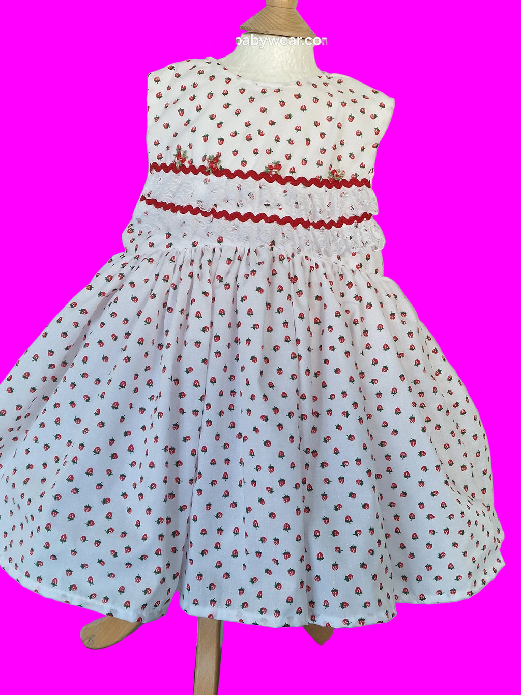 ROSIE Strawberry print summer lined dress