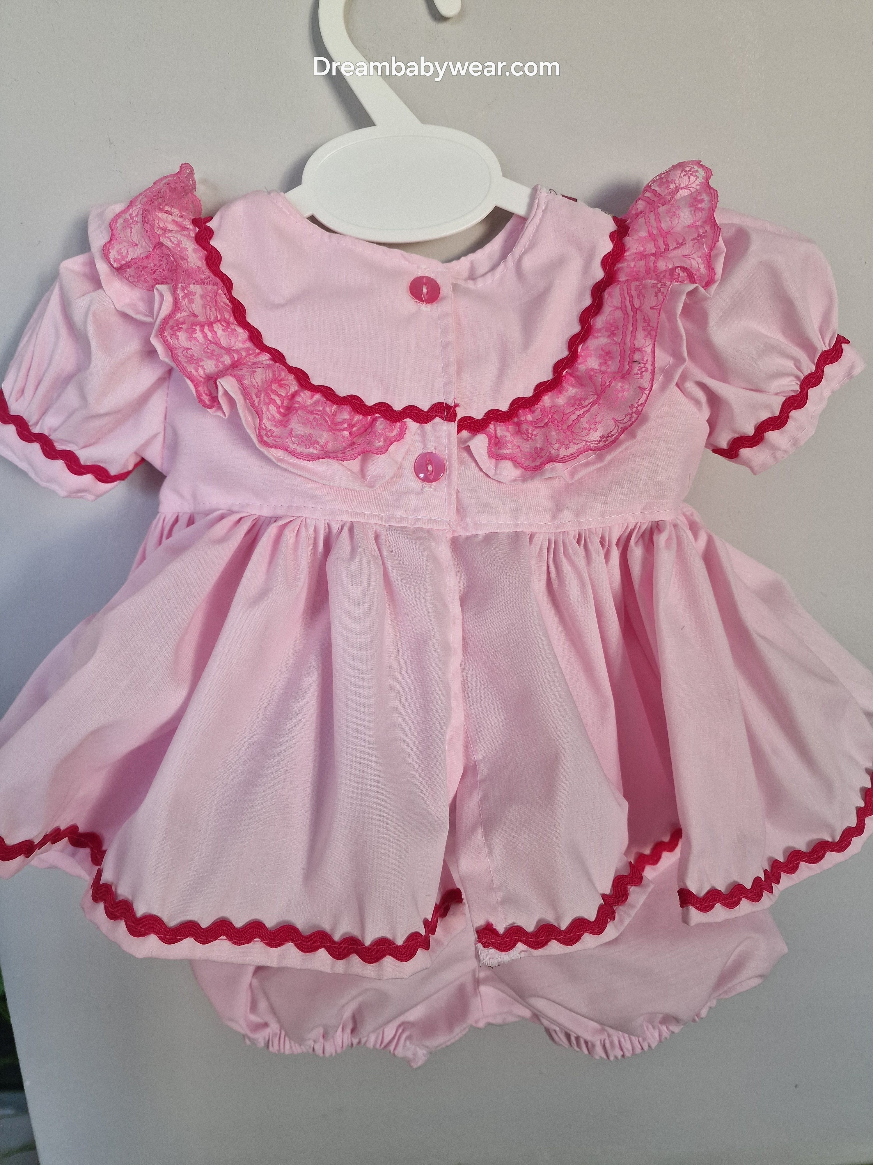 0-3 12-18 months little piglet pink fuchsia 2 part set