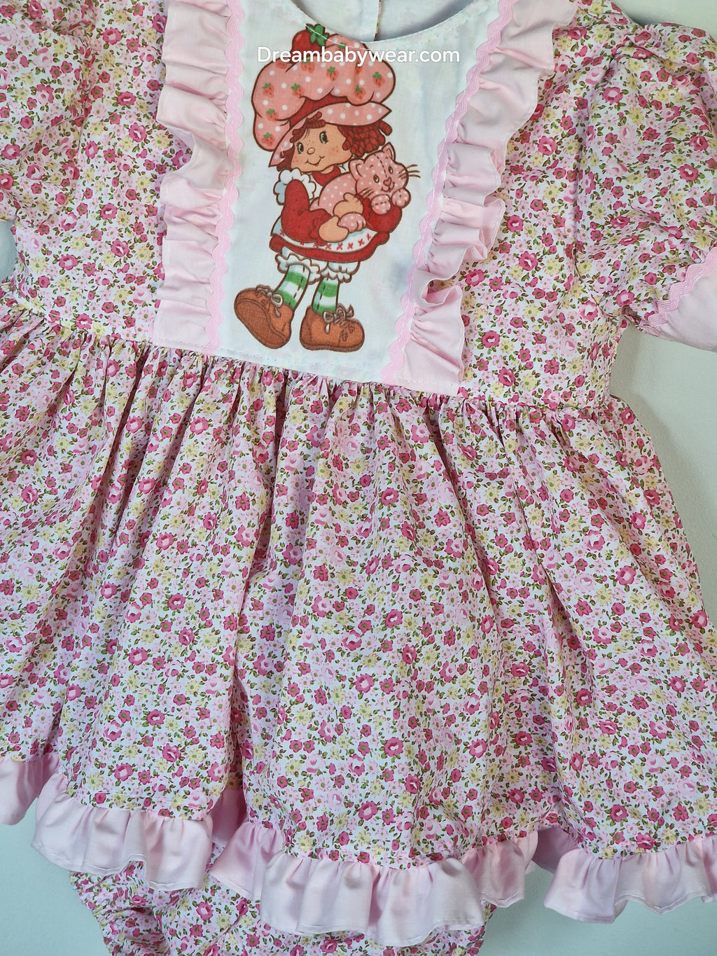 Strawberry Shortcake print summer top bloomers  2 piece set 0-10 years