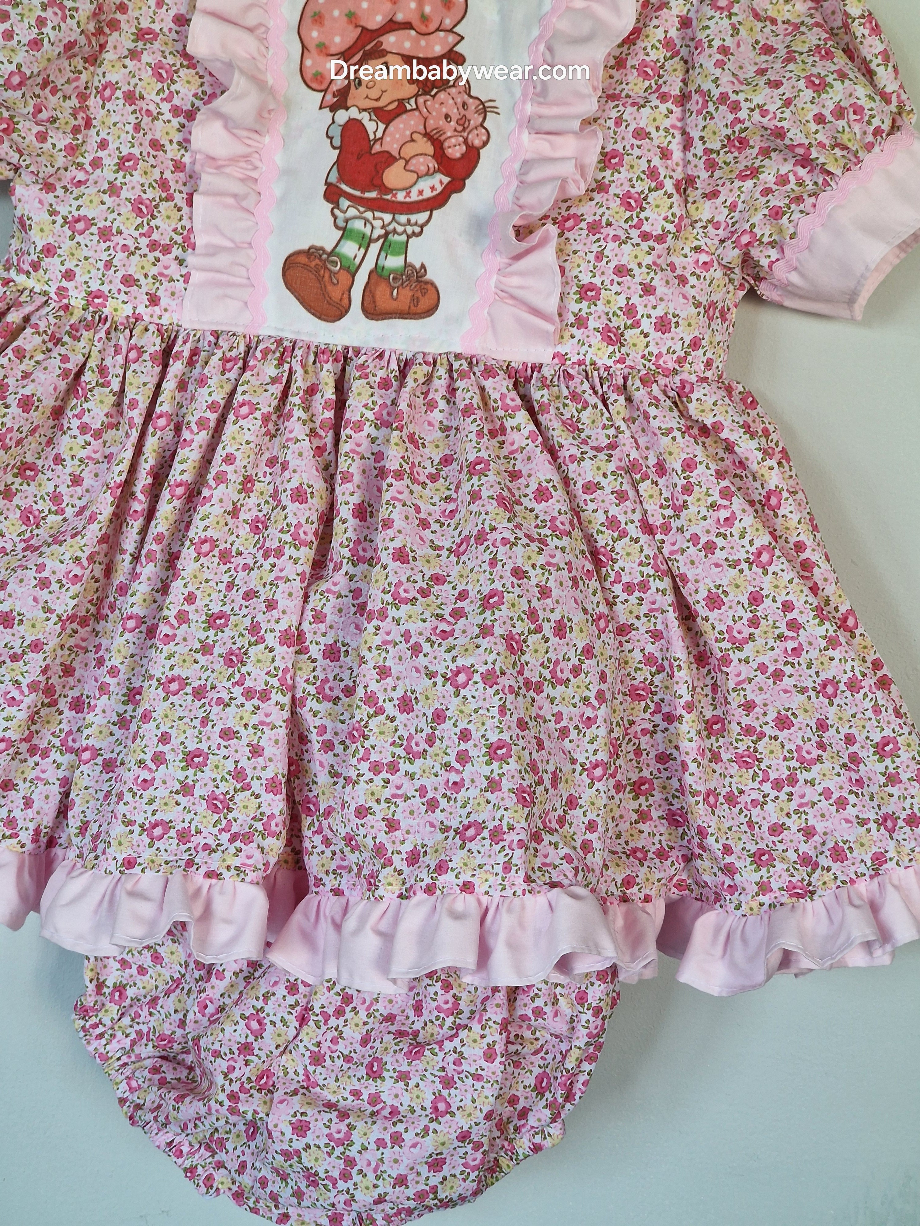 Strawberry Shortcake print summer top bloomers  2 piece set 0-10 years