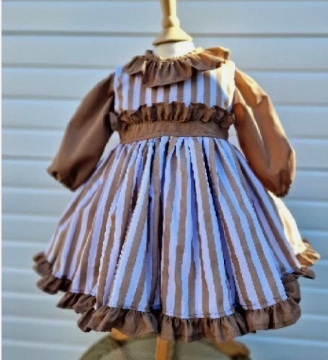 SALE 12-18 months  traditional  blouse and pinafore 2 piece set