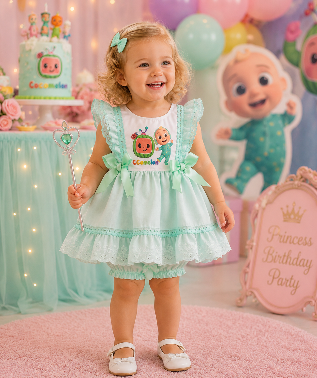 DREAM 0-8 YEARS baby girls  various choice Character top and frilly bum pants