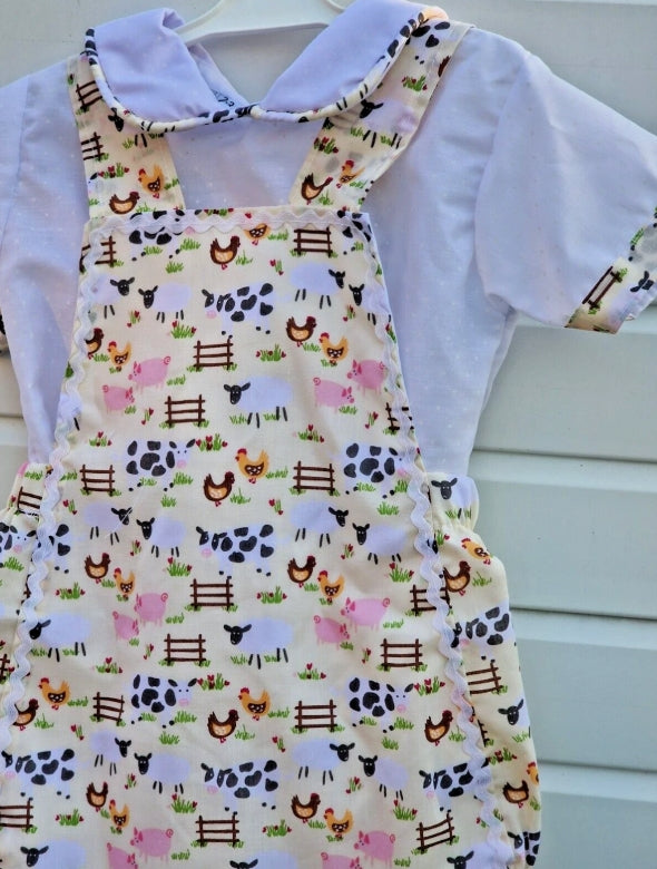 Boys farmyard animals buttermilk romper and shirt set 0- 5 years