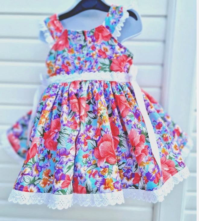 SALE 12-18 months multi floral sleevelss caitlin dress