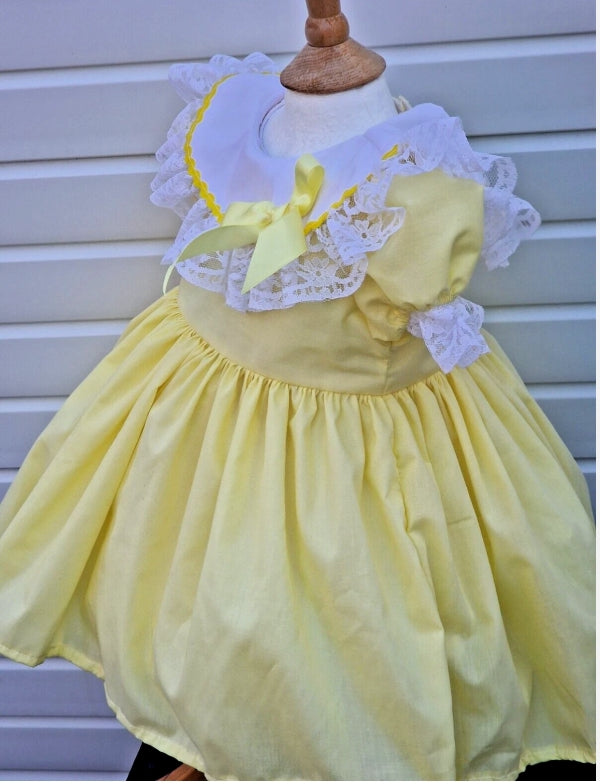Abigail various  colours lacy collared  girls dress 0-8 years