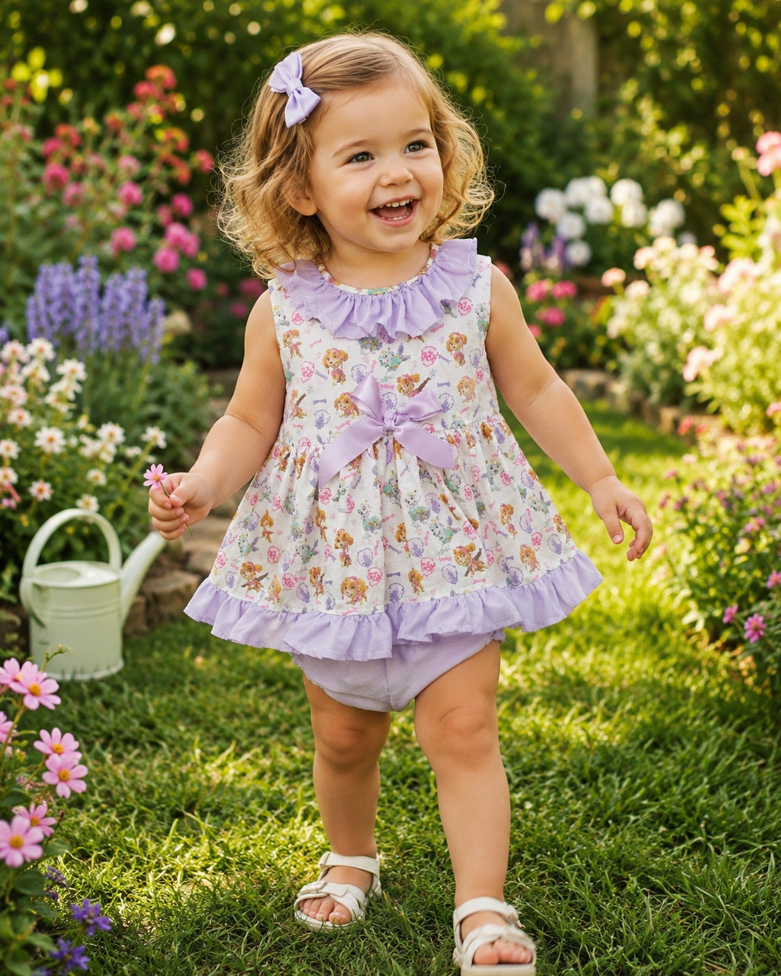 SALE 18-24 months Paw patrol lilac trim top and knickers set