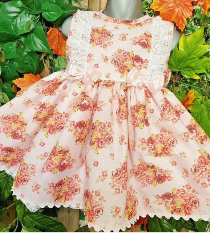 SALE 2-3 years girls sleeveless pink multi floral lined dress