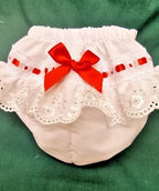 DREAM 0-5 BABY GIRLS ROMANY BRODERIE TRIM FRILLY KNICKERS VARIOUS COLOURS