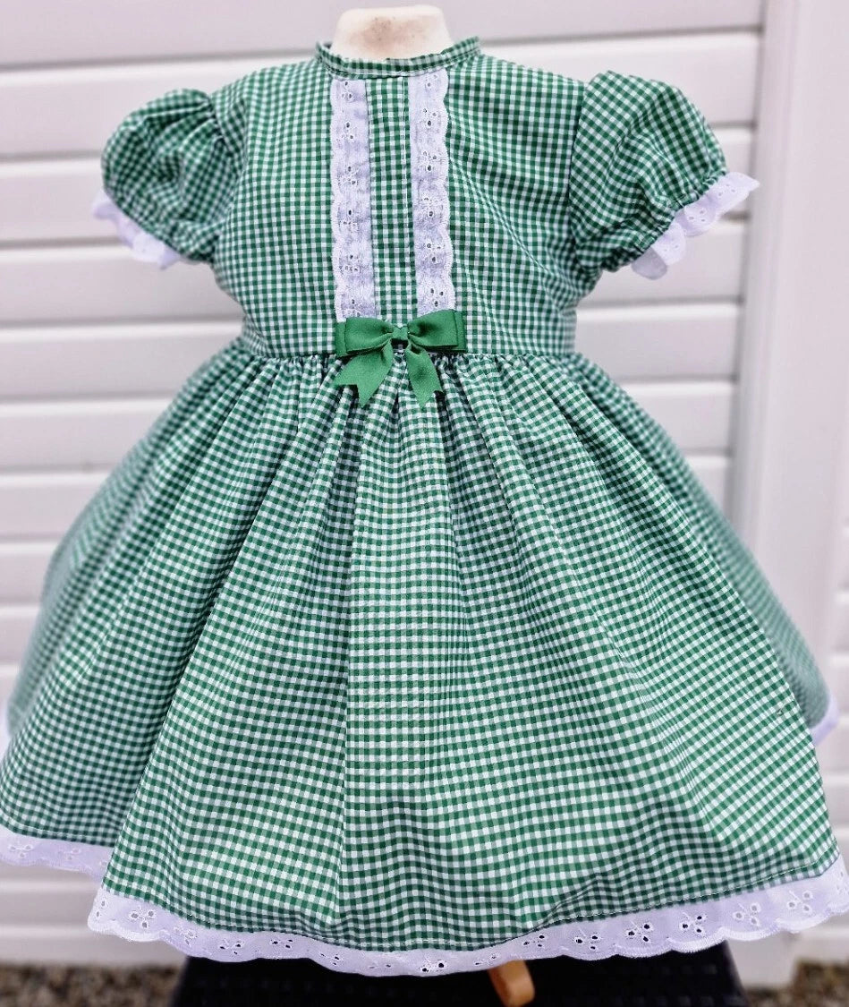 DREAM 0-8 years GIRLS traditional  gingham school uniform lined dress 4 colours