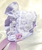 DREAM BABY GIRLS 0- 5 YEARS summer Romany cotton lace and roses frill bonnet hat