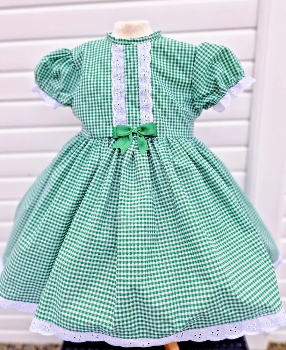 DREAM 0-8 years GIRLS traditional  gingham school uniform lined dress 4 colours