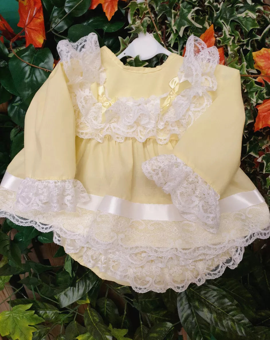 DREAM 0-5 YEARS BABY GIRLs SPANISH  TOP AND FRILLY BUM PANTS DRESS SET