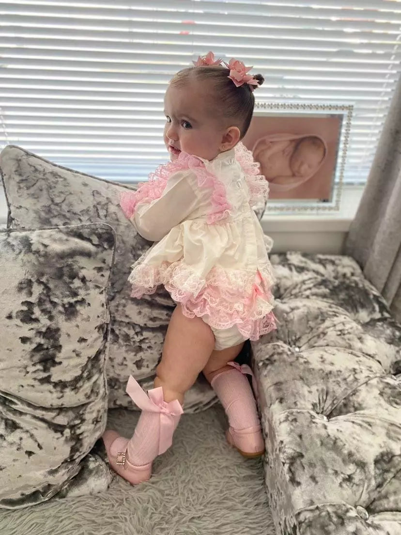 DREAM 0-5 YEARS baby girls  Spanish frilly long sleeved top frilly bum pants