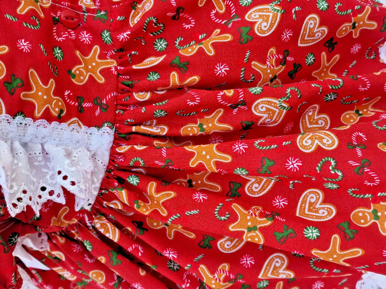 DREAM 0-8 years BABY GIRls gingerbread xmas cane traditional romany twirly dress