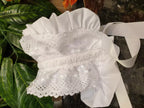 DREAM 0-3 year baby girl frilly traditional lined broderie summer lined bonnet