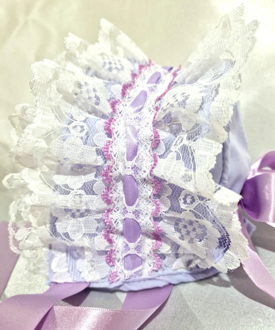 DREAM BABY GIRLS 0- 5 YEARS Spanish Romany summer cotton frilly lined bonnet cap