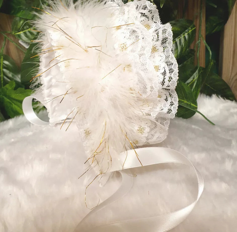 DREAM 0-3 year baby girl frilly bonnet pink white gold red peach or reborn dolls