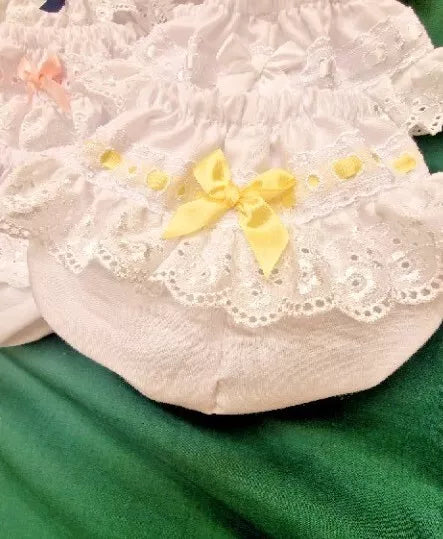 DREAM 0-5 BABY GIRLS ROMANY BRODERIE TRIM FRILLY KNICKERS VARIOUS COLOURS