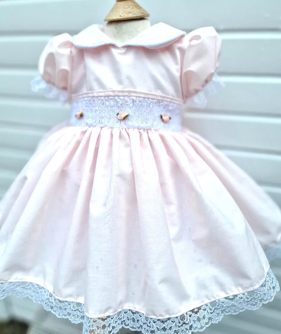 DREAM 0-8 years BABY GIRLS  traditional smocked  twirly dress various colours