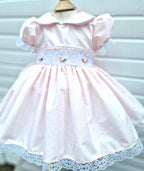 DREAM 0-8 years BABY GIRLS  traditional smocked  twirly dress various colours