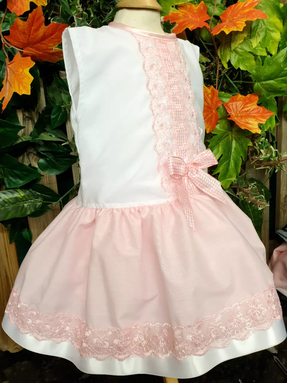DREAM 0-8 years GIRLS SPANISH ROMANY SUMMER  WHITE PINK TULLE  LINED DRESS