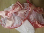 DREAM GIRLS RIBBON BOW CHOICE 16 COLOURS FRILLY SOCKS ALL SIZES OR REBORN DOLLS