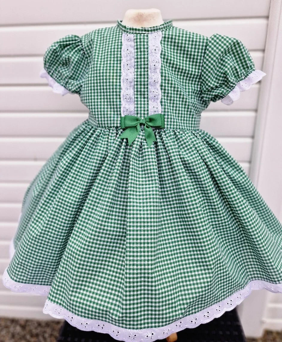 DREAM 0-8 years GIRLS traditional  gingham school uniform lined dress 4 colours