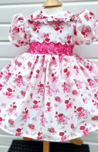 DREAM 0-8 years BABY GIRLS  traditional autumn cream pinks floral twirly dress
