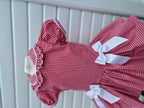 DREAM 0-8 years GIRLS  gingham school uniform drop waist lined dress 6 colours