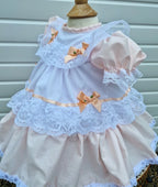 DREAM 0-8 YEARS baby girls vintage traditional frilly netted  dress 8 colours
