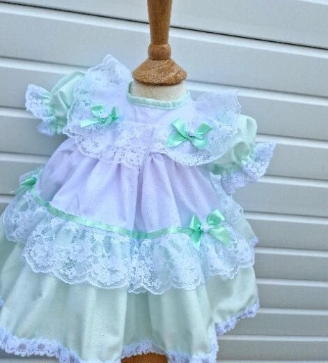 DREAM 0-8 YEARS baby girls vintage traditional frilly netted  dress 8 colours