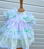 DREAM 0-8 YEARS baby girls vintage traditional frilly netted  dress 8 colours