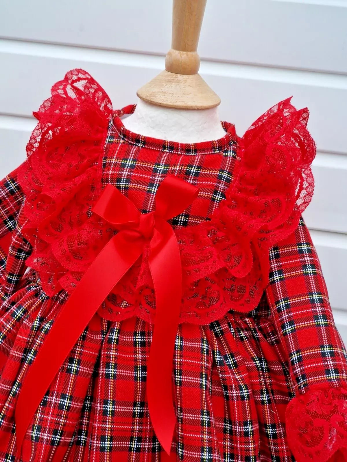 DREAM 0-8 years BABY GIRL Red Royal stewart tartan xmas traditional lined  dress