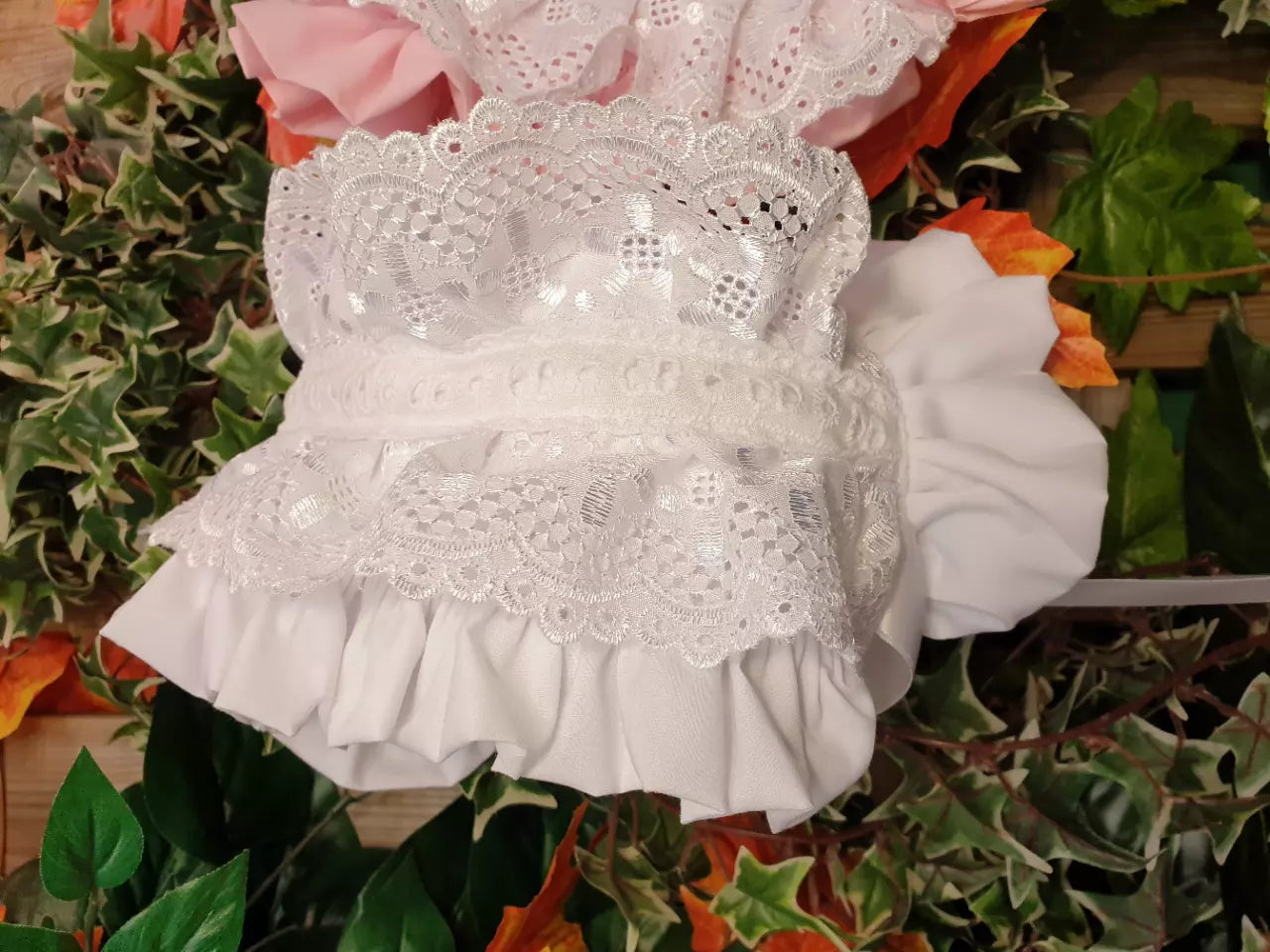 DREAM 0-3 year baby girl frilly traditional lined broderie summer lined bonnet