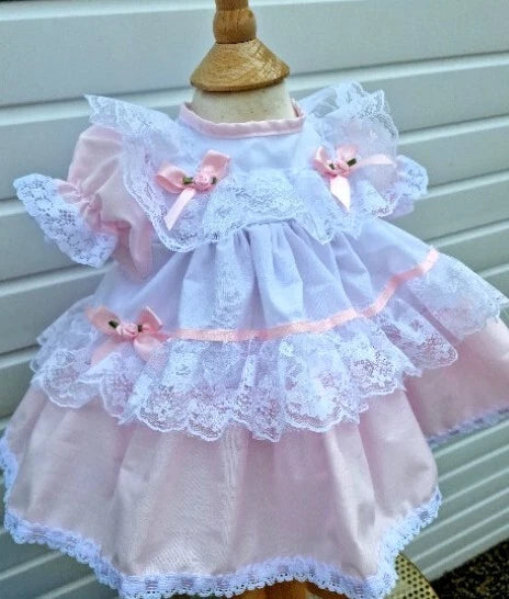 DREAM 0-8 YEARS baby girls vintage traditional frilly netted  dress 8 colours