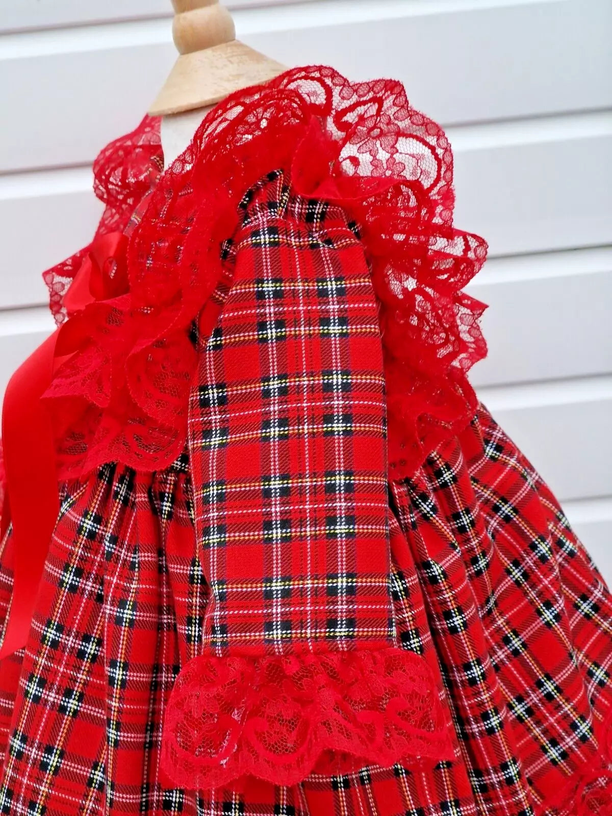 DREAM 0-8 years BABY GIRL Red Royal stewart tartan xmas traditional lined  dress