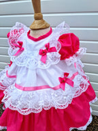 DREAM 0-8 YEARS baby girls vintage traditional frilly netted  dress 8 colours