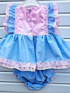 DREAM 0-8 YEARS baby girls  various choice Character top and frilly bum pants