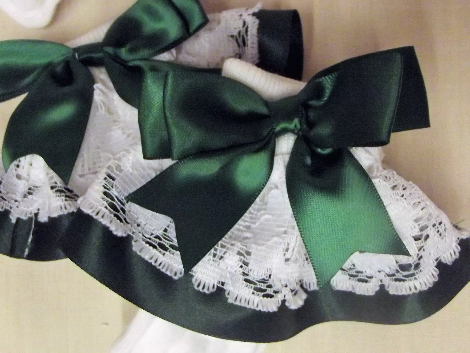 DREAM GIRLS RIBBON BOW CHOICE 16 COLOURS FRILLY SOCKS ALL SIZES OR REBORN DOLLS