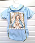 DREAM 0-6 years BABY BOYS holy da  Lady holy day  Romany shirt and romper set
