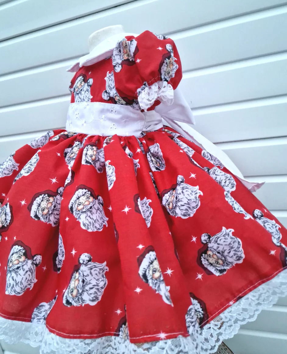 DREAM 0-8 years BABY GIRLS father christmas  traditional romany twirly bow dress