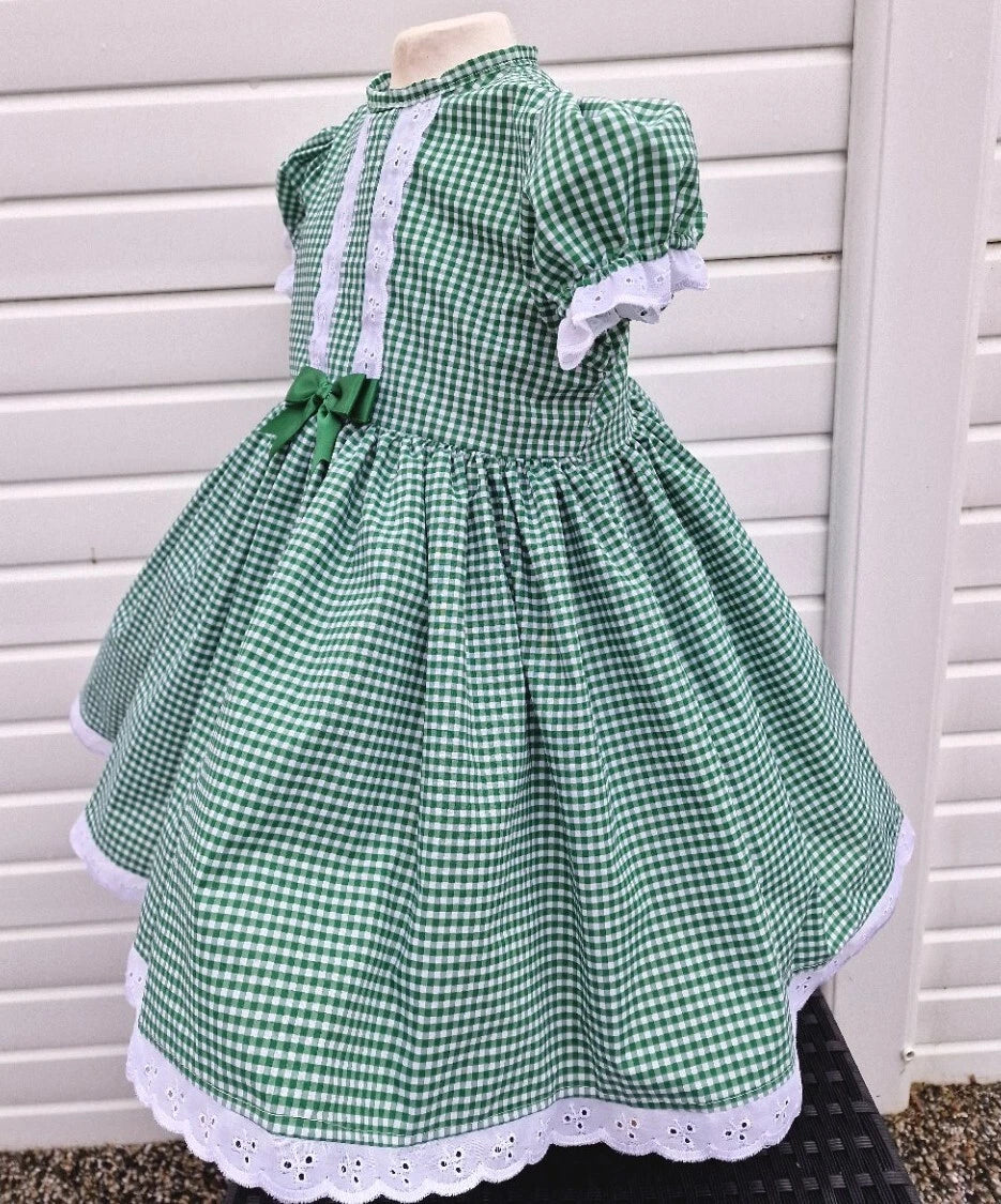 DREAM 0-8 years GIRLS traditional  gingham school uniform lined dress 4 colours