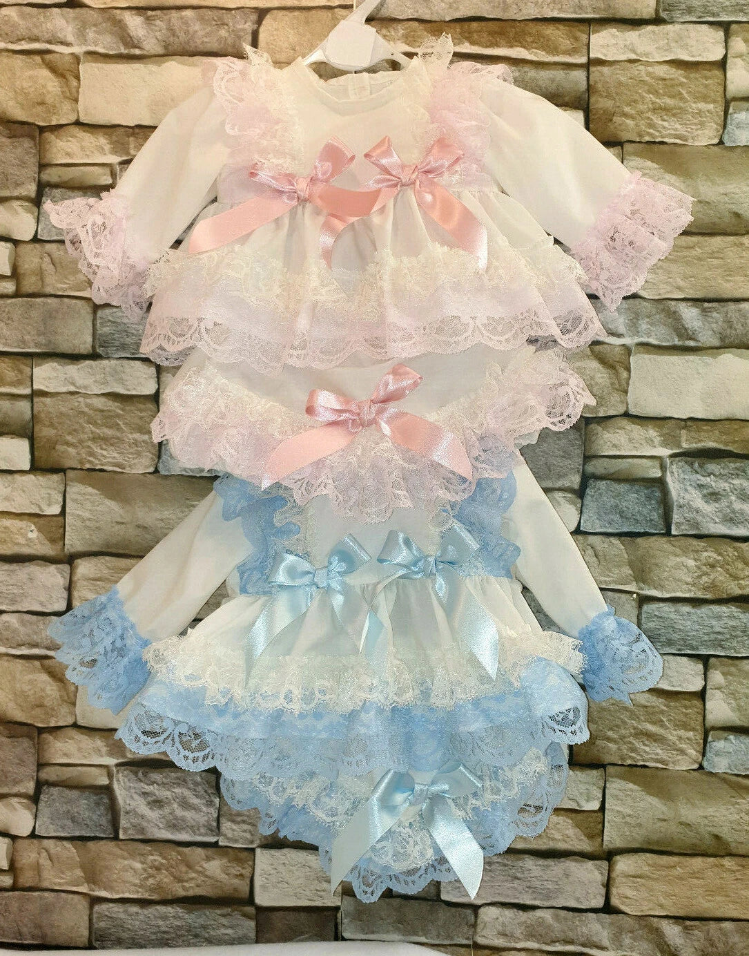 DREAM 0-5 YEARS baby girls  Spanish frilly long sleeved top frilly bum pants