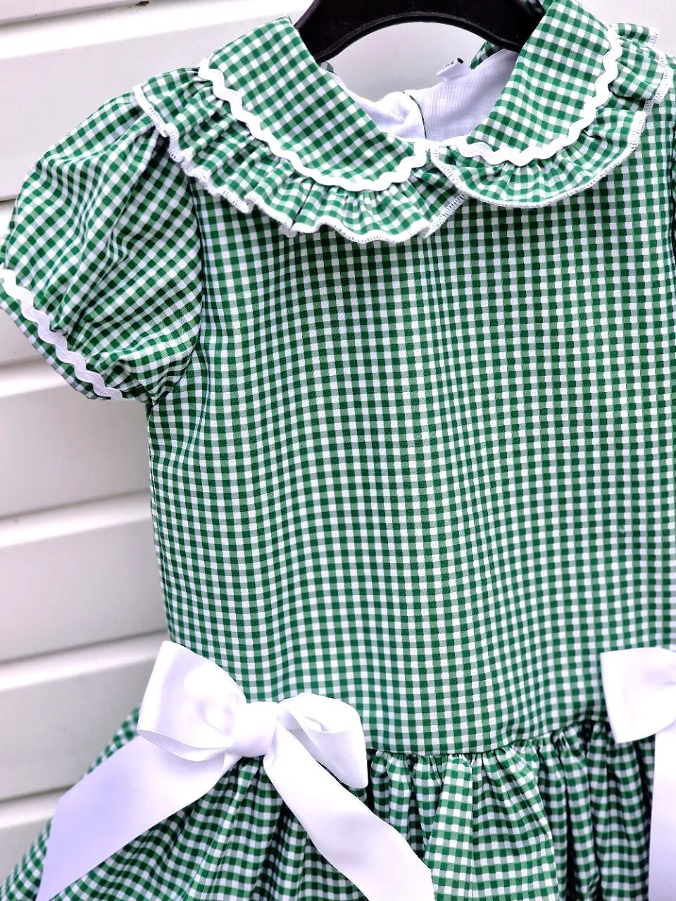 DREAM 0-8 years GIRLS  gingham school uniform drop waist lined dress 6 colours
