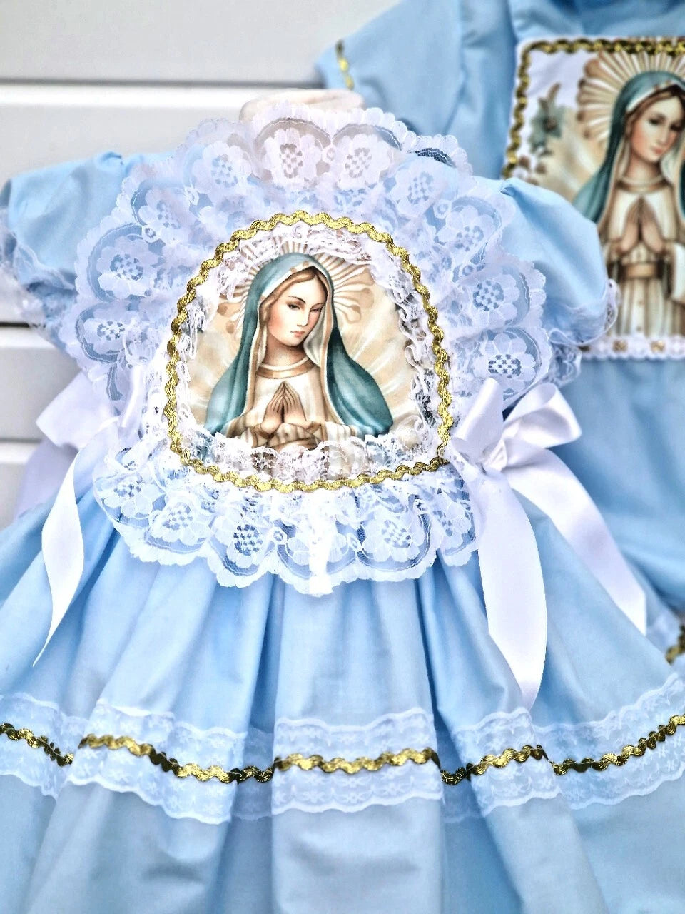 Dream baby girls 0-8 years Our Lady  holy day traditional puffball frilly dress