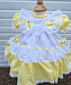DREAM 0-8 YEARS baby girls vintage traditional frilly netted  dress 8 colours