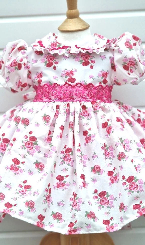 DREAM 0-8 years BABY GIRLS  traditional autumn cream pinks floral twirly dress
